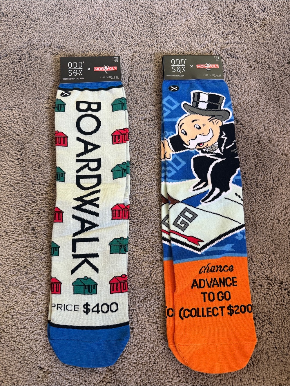 Odd Sox Monopoly 2 pairs NWT